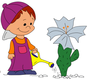 Felix gie&szlig;t den Kaktus